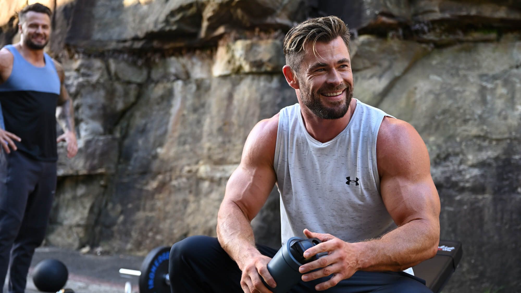 Celebrity fitness secrets showcasing Chris Hemsworth’s workout routine